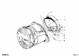 HEADLIGHT diagram for BMW 1500-2000CS 1800