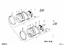 HEADLIGHT diagram for BMW 1500-2000CS 1800
