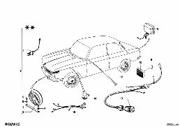 ADDITIONAL HEADLIGHT diagram for BMW 1500-2000CS 1800