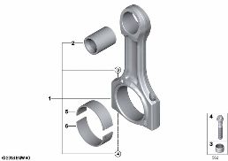 CRANKSHAFT CONNECTING ROD diagram for BMW 5 Series E39 528i