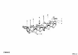 INTAKE MANIFOLD diagram for BMW 1500-2000CS 1800ti