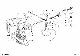 CARBURETOR MOUNTING PARTS diagram for BMW 1500-2000CS 1800