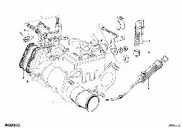 CARBURETOR MOUNTING PARTS diagram for BMW 1500-2000CS 1800tiSA