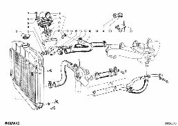 COOLING SYSTEM - WATER HOSES diagram for BMW 1500-2000CS 1800