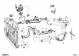 COOLING SYSTEM - WATER HOSES diagram for BMW 1500-2000CS 1800