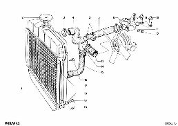 COOLING SYSTEM - WATER HOSES diagram for BMW 1500-2000CS 1800