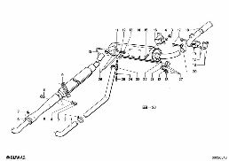 EXHAUST SYSTEM diagram for BMW 1500-2000CS 1800