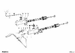 INPUT CYLINDER CLUTCH diagram for BMW 1500-2000CS 1500