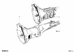 4-GEAR TRANSMISSION diagram for BMW 1500-2000CS 1800