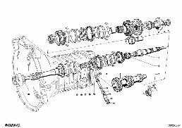 GETRAG 242 GEAR WHEEL SET,SINGLE PARTS diagram for BMW 1500-2000CS 1800