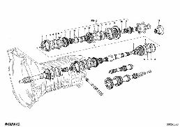 5-SPEED SPORTS GEARBOX PARTS diagram for BMW 1500-2000CS 1800
