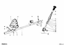 EXTERNAL SHIFTING PARTS/SHIFT LEVER diagram for BMW 1500-2000CS 1800