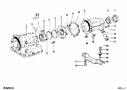 ZF 3HP12 HOUSING PARTS/OIL PAN diagram for BMW 1500-2000CS 1800