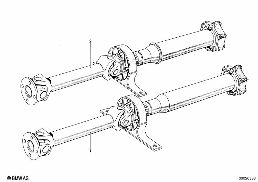 DRIVE SHAFT,UNIV.JOINT/CENTER MOUNTING diagram for BMW 1500-2000CS 1800