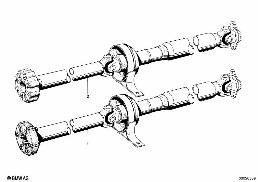 DRIVE SHAFT,UNIV.JOINT/CENTER MOUNTING diagram for BMW 1500-2000CS 1800