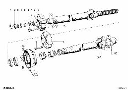 DRIVE SHAFT,UNIV.JOINT/CENTER MOUNTING diagram for BMW 1500-2000CS 1800