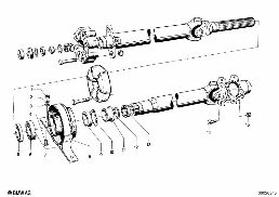 DRIVE SHAFT,UNIV.JOINT/CENTER MOUNTING diagram for BMW 1500-2000CS 1800