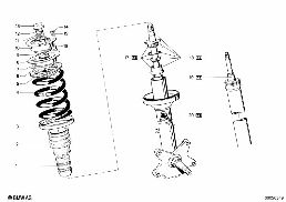 MOUNTING PARTS F FRONT SPRING STRUT ASSY diagram for BMW 1500-2000CS 1800