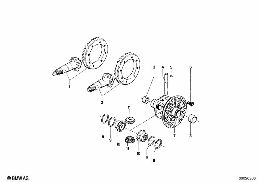 CROWNGEAR SET/DIFFERENTIAL CASE diagram for BMW 1500-2000CS 1800