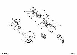 FRONT WHEEL BRAKE diagram for BMW 1500-2000CS 1800tiSA