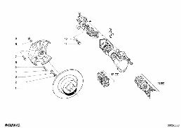 FRONT WHEEL BRAKE diagram for BMW 1500-2000CS 1800tiSA