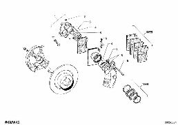 FRONT BRAKE, CIRCUIT 2 diagram for BMW 1500-2000CS 1800