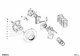 FRONT WHEEL BRAKE diagram for BMW 1500-2000CS 1800
