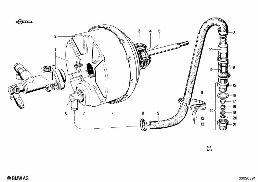 POWER BRAKE diagram for BMW 1500-2000CS 1800