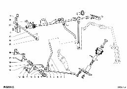 ACCELERATOR PEDAL/ROD ASSY diagram for BMW 1500-2000CS 1800