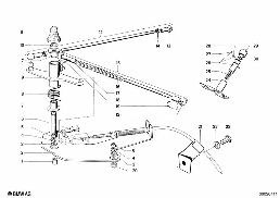 ACCELERATOR PEDAL/ROD ASSY diagram for BMW 1500-2000CS 1800