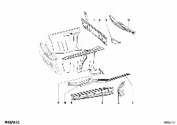 FRONT BODY PARTS diagram for BMW 1500-2000CS 1800