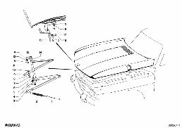 ENGINE HOOD/MOUNTING PARTS diagram for BMW 1500-2000CS 1800