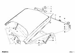 TRUNK LID, HINGE, LATCH diagram for BMW 1500-2000CS 1800