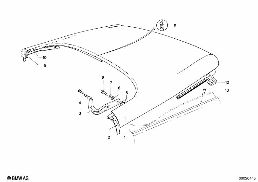 TRUNK LID, HINGE, LATCH diagram for BMW 1500-2000CS 1800