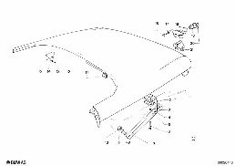 TRUNK LID, HINGE, LATCH diagram for BMW 1500-2000CS 1800
