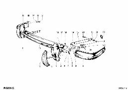 BUMPER, FRONT diagram for BMW 1500-2000CS 1800