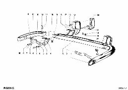 BUMPER REAR diagram for BMW 1500-2000CS 1800