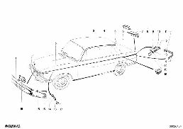 EXTERIOR TRIM / GRILL diagram for BMW 1500-2000CS 1800