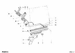 GLAZING diagram for BMW 1500-2000CS 1800