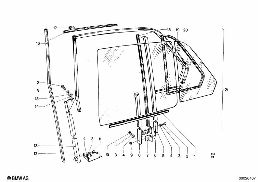 GLAZING diagram for BMW 1500-2000CS 1800