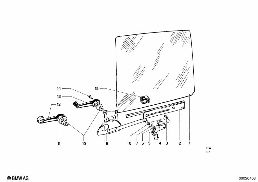 GLAZING diagram for BMW 1500-2000CS 1800