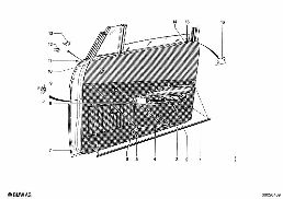 DOOR TRIM PANEL, FRONT diagram for BMW 1500-2000CS 1800