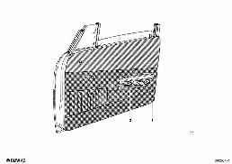 DOOR TRIM PANEL, FRONT diagram for BMW 1500-2000CS 1800