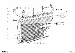 DOOR TRIM, REAR diagram for BMW 1500-2000CS 1800