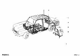 TRUNK TRIM PANEL diagram for BMW 1500-2000CS 1800