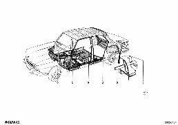 EDGE PROTECTION/COVERINGS ROCKERS diagram for BMW 1500-2000CS 1800