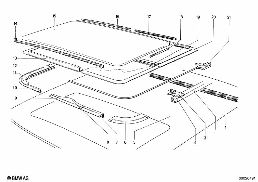 SLIDING ROOF diagram for BMW 1500-2000CS 1800