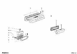FUSE BOX diagram for BMW 1500-2000CS 1800