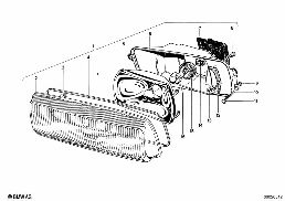 HEADLIGHT diagram for BMW 1500-2000CS 1800