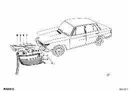 FRONT TURN INDICATOR diagram for BMW 1500-2000CS 1800
